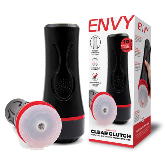 ENVY Squeezable Clear Clutch Stroker - Clear